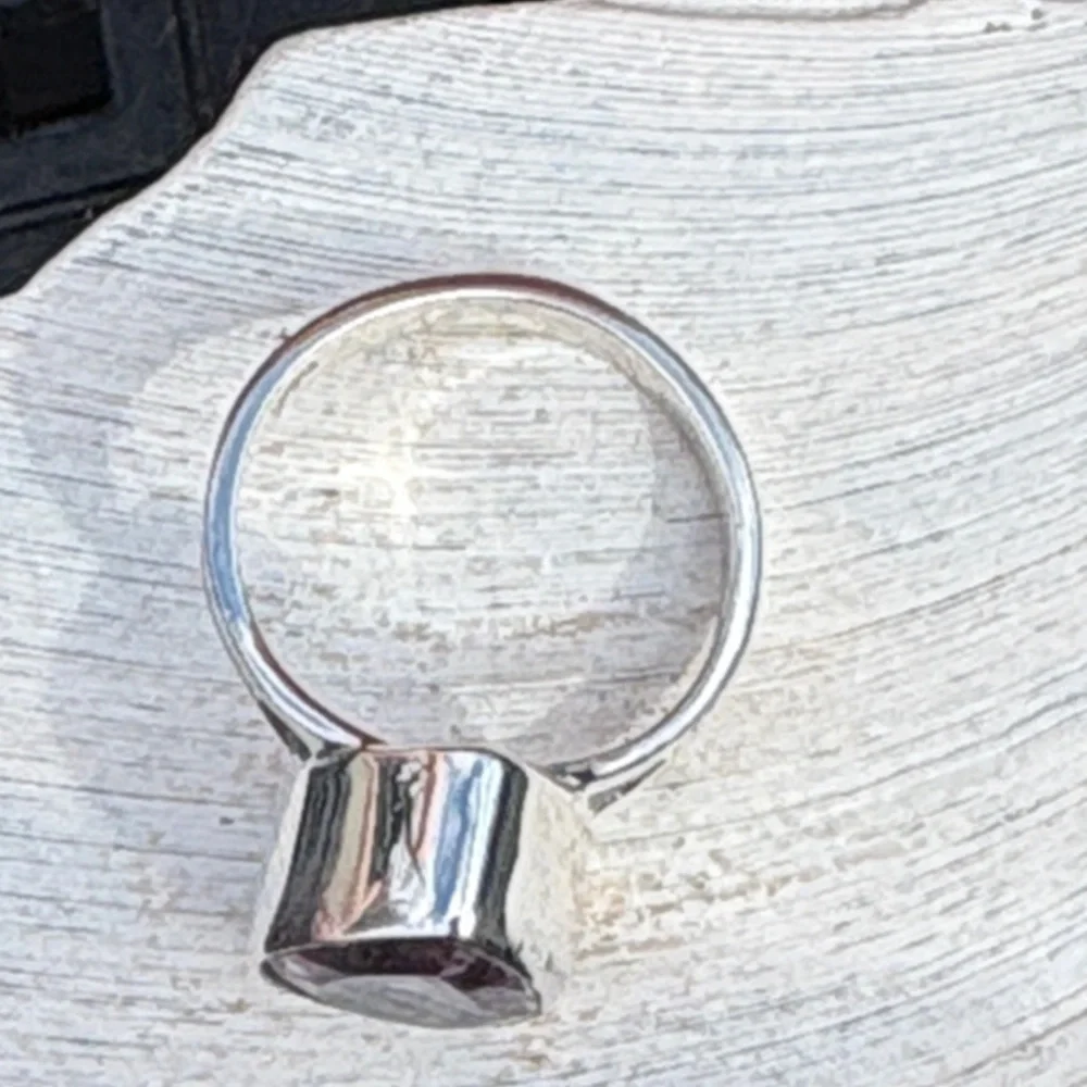 Genuine 6.40 ct Pale Lavender Amethyst Pear Cut Ring Size 7 Sterling Silver - Picture 6 of 8